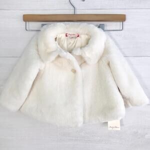 NWT Ruby & Bloom Nordstrom - Ivory super soft faux fur jacket, 12 mos